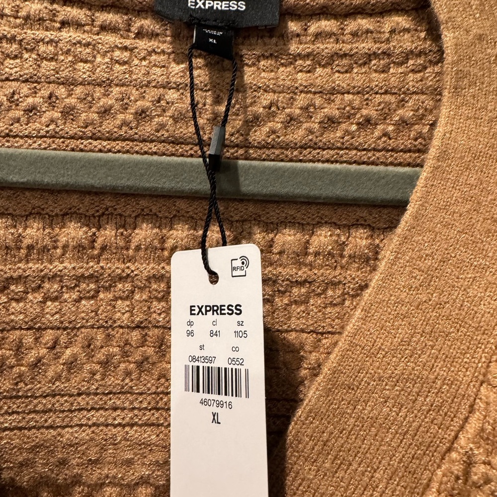 NWT! Express Textured V-Neck Bow Cardigan Size XL - Picture 4 of 16